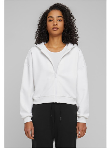 Women's Cozy Short Zip Sweatshirt White
