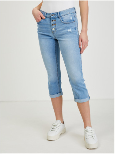 Light blue women's three-quarter slim fit jeans ORSAY - Women