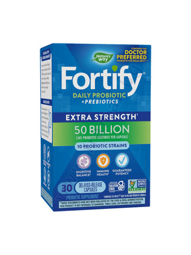 ФОРТИФАЙ DAILY EXTRA STRENGTH 50 МЛРД. АКТИВНИ ПРОБИОТИЦИ 10 ЩАМА капсули * 30 NATURE'S WAY