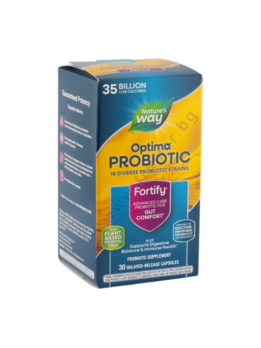 ФОРТИФАЙ ОПТИМА 35 МЛРД. АКТИВНИ ПРОБИОТИЦИ 15 ЩАМА * 30 NATURE'S WAY