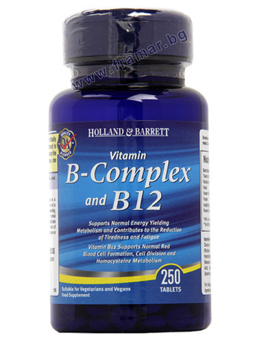 ВИТАМИН B КОМПЛЕКС + ВИТАМИН B12 таблетки * 250 HOLLAND & BARRETT