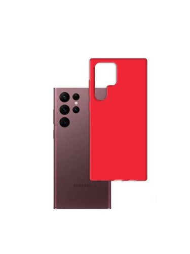 Калъф за Samsung Galaxy S23 Ultra, термополиуретанов, 3MK Matt Case, удароустойчив, червен