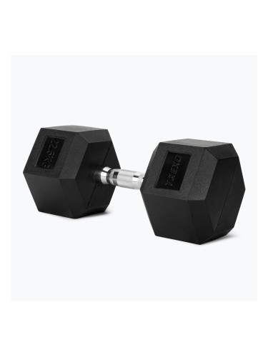 Гумиран дъмбел TREXO Hex 22,5 кг