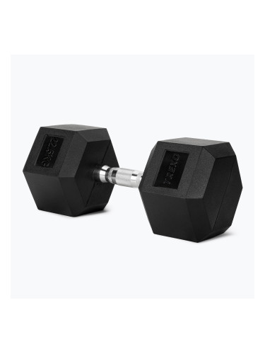 Гумиран дъмбел XTREXO Hex 22,5 кг