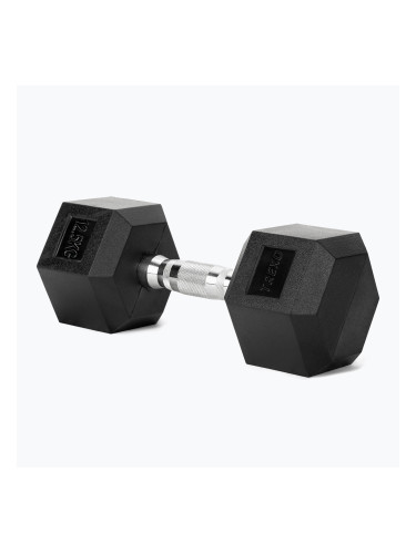 Гумиран дъмбел XTREXO Hex 12,5 кг