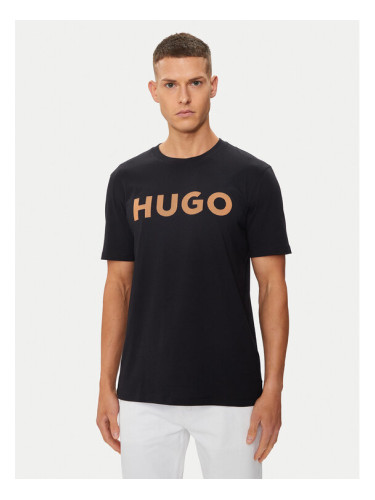 Hugo Тишърт Dulivio 50513309 Черен Regular Fit