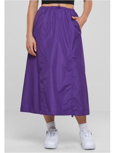 Women's Ripstop Parachute Midi Skirt Purple