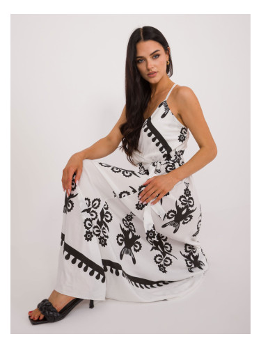 Black and white patterned dress with belt