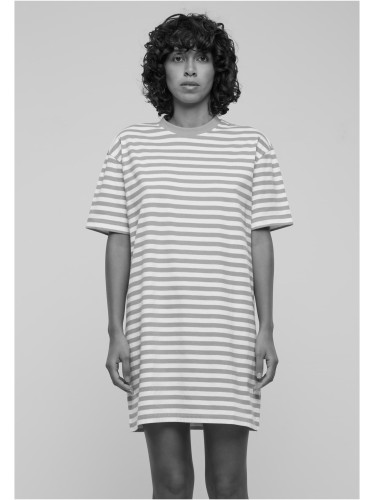 Women's striped dress oversized white/magicmango