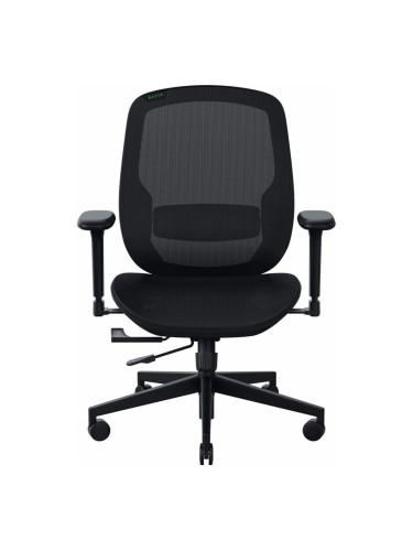 Геймърски стол Razer Fujin (RZ38-04950100-R3G1), до 136kg, мрежа, метална рамка, регулируеми подлакътници, лумбална опора, черен