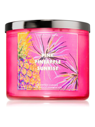 Bath & Body Works Pink Pineapple Sunrise ароматна свещ 411 гр.