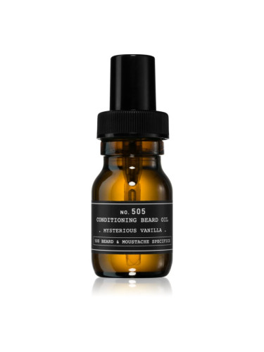 Depot 500 BEARD & MOUSTACHE SPECIFICS NO. 505 CONDITIONING BEARD OIL олио за брада Mysterious Vanilla 30 мл.