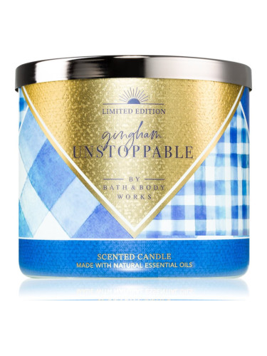 Bath & Body Works Limited Edition Gingham Unstoppable ароматна свещ 411 гр.