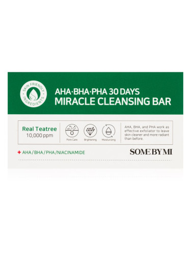 Some By Mi AHA∙BHA∙PHA 30 Days Miracle Cleansing Bar хидратиращ почистващ сапун за мазна и проблемна кожа 106 гр.