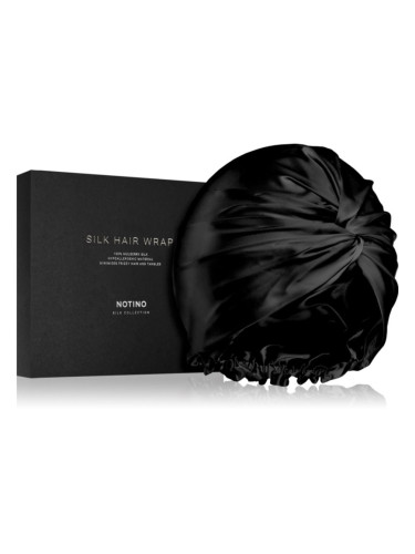 Notino Silk Collection Hair wrap копринен тюрбан за коса Black 1 бр.