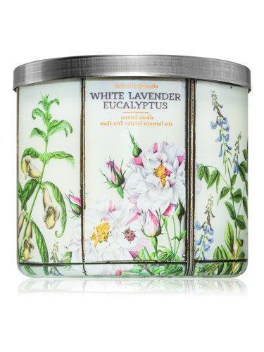 Bath & Body Works White Lavender Eucalyptus ароматна свещ 411 гр.