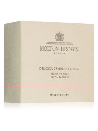 Molton Brown Rhubarb & Rose Perfumed Soap твърд сапун за ръце и тяло 150 гр.
