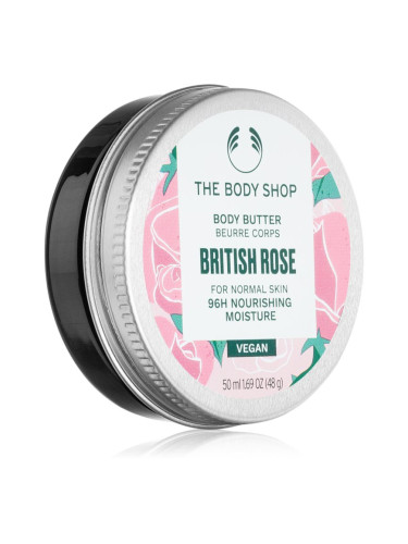 The Body Shop Body Butter Brirish Rose масло за тяло с подхранващ ефект 50 мл.