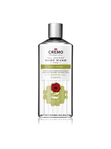 Cremo Sage and Citrus Body Wash почистващ душ гел за мъже 475 мл.