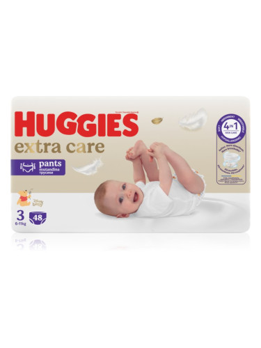 Huggies Extra Care Pants Size 3 еднократни пелени гащички 6 - 11 kg 48 бр.