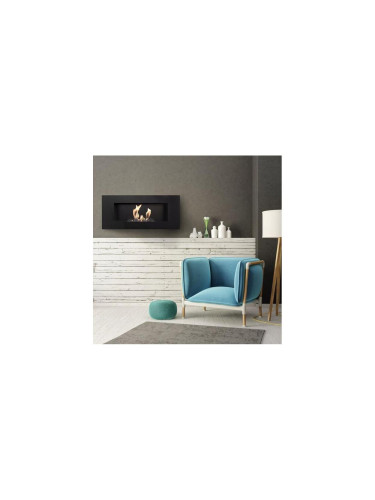 DELTA2/CZARNY/TUV - Вграден биокамина DELTA2 40x90 см, 2kW, черна