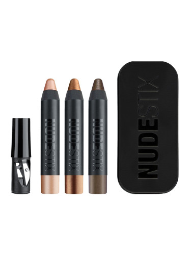 Комплект Nudestix Mini Nude Metallic Eye Kit Молив за очи дамски 2,8gr