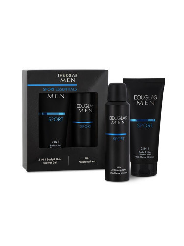 КОМПЛЕКТ DOUGLAS Men Sport Shower Gel+Deo Spray Душ гел мъжки  