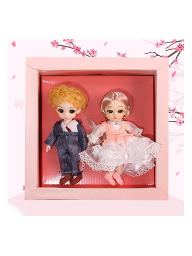 Детски подаръчен комплект с две кукли Младоженци 2378