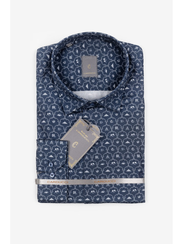 РИЗА SLIM FIT NAVY PRINT