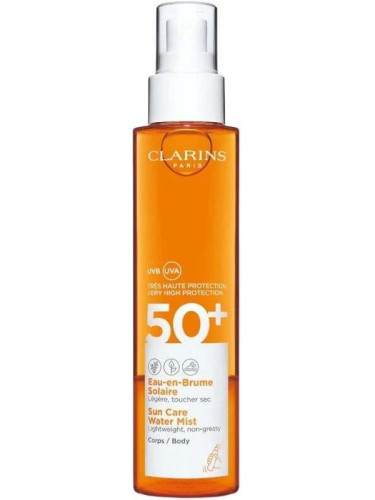 Clarins Sun Care Water Mist SPF 50 Слънцезащитен спрей за тяло без опаковка