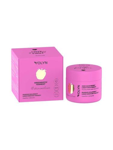 Хидратиращ крем Малина и Галактомисис YOLYN Greenbiotic Moisturising Very Raspberry Face Cream Outlet
