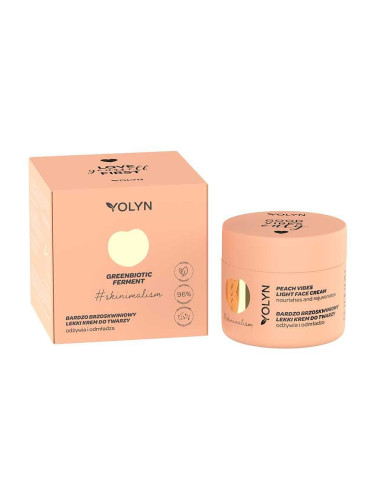 Подхранващ крем Праскова и Галактомисис YOLYN Greenbiotic Nourishing Peach Vibes Face Cream Outlet