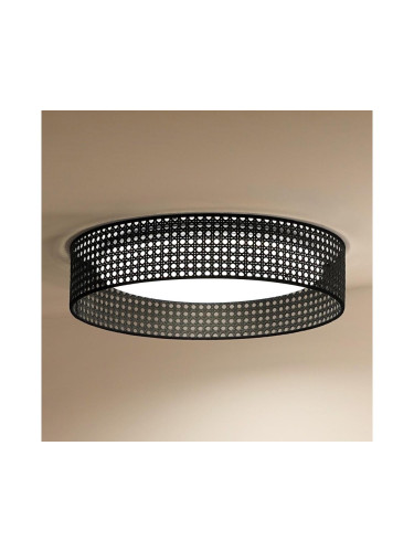 Duolla - LED Плафониера ROLLER RATTAN LED/24W/230V Ø 45 см черен