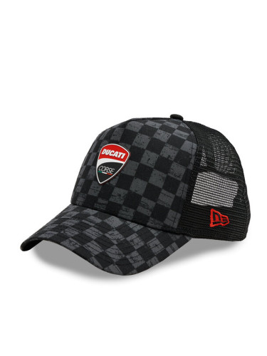 New Era Шапка с козирка Aop Check Trucker Ducati 60435569 Черен