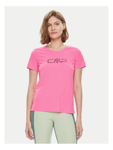 CMP Тениска от техническо трико 39T5676P Розов Regular Fit