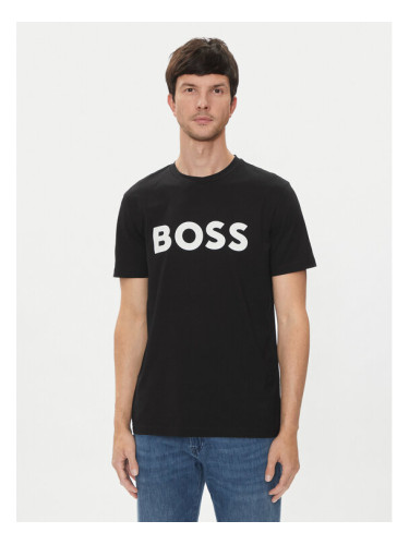 Boss Тишърт Thinking 1 50481923 Черен Regular Fit