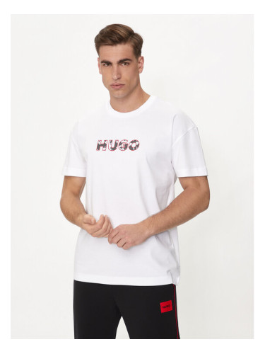 Hugo Тишърт Camo Logo 50514969 Бежов Regular Fit