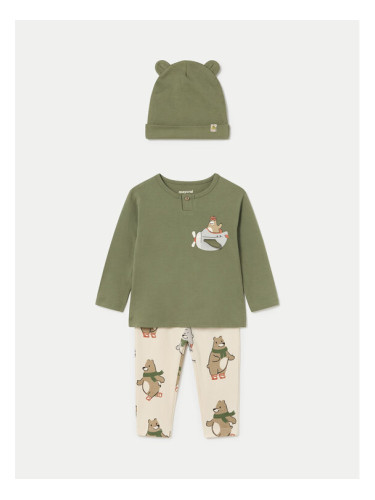 Mayoral Комплект блуза и панталон 2639 Зелен Regular Fit