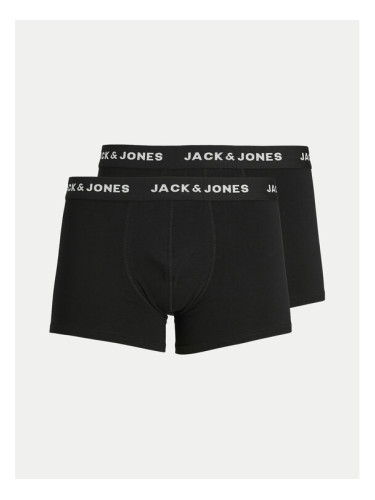Jack&Jones Комплект 2 чифта боксерки Jon 12138235 Черен