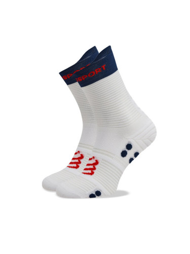 Compressport Дълги чорапи unisex Pro Racing V4.0 Run High XU00046B Бял