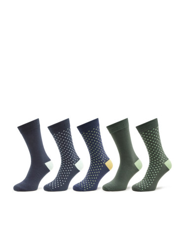 Jack&Jones Комплект 5 чифта дълги чорапи мъжки Vintage 12256493 Тъмносин