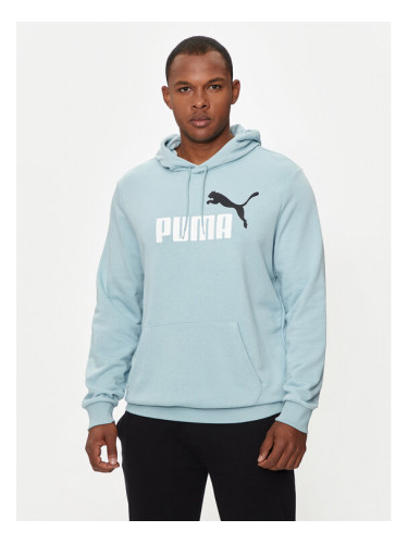 Puma Суитшърт Ess+ Col Big Logo 586765 Син Regular Fit