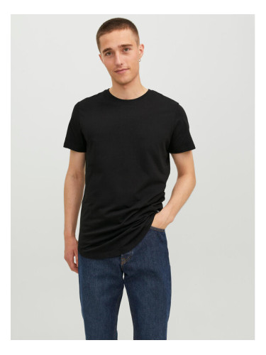 Jack&Jones Тишърт Noa 12113648 Черен Long Line Fit