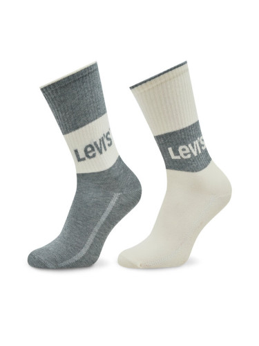 Levi's® Комплект 2 чифта дълги чорапи дамски 701218215 Сив