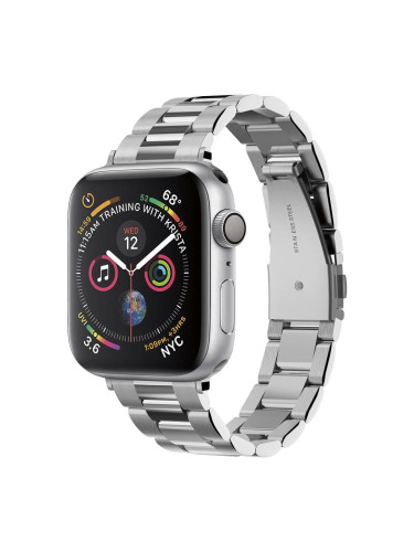 Стоманена каишка Spigen Modern Fit за Apple iWatch 4/5/6/7/SE 38/40/41mm и съвм.модели, Сребриста