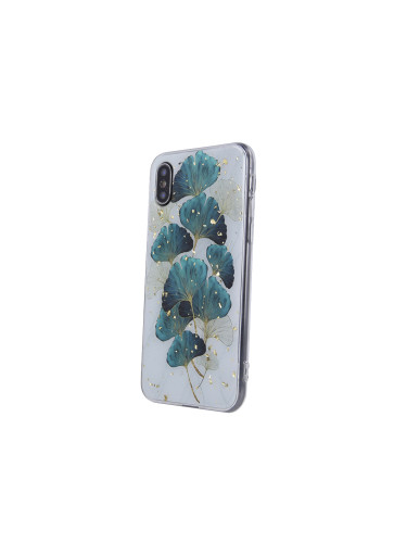 Силиконов кейс bSmart Gold Glam Leaves, За iPhone 15 Pro (6.1), Многоцветен