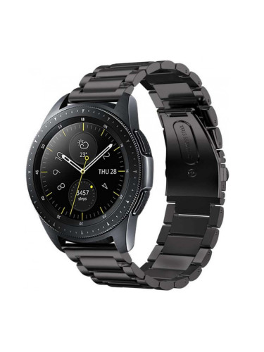 Метална каишка bSmart универсална за часовник Samsung, Huawei и др., 22mm, Черна