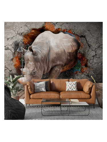 Фототапет - Триизмерен носорог