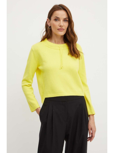 Пуловер с вълна MAX&Co. дамски в жълто  2416361012200