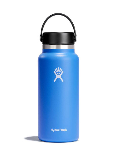 Термобутилка Hydro Flask 32 Oz Wide Flex Cap Cascade в синьо W32BTS482